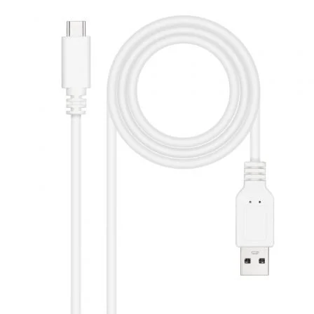 Nanocable Cable USB 2.0 USB-C a USB-A 3A Blanco 0.5 m